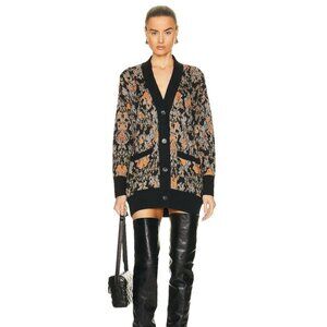 Hemant and Nadita Black Floral Rafa Cardigan - Size M
